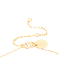 Gold Plated Cubic Zirconia Y-Necklace - link has visual effect only