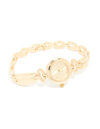 Gold Small Diamante Vintage Watch - link has visual effect only