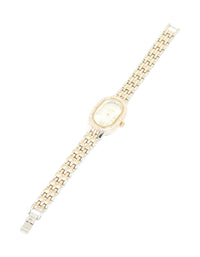 Mixed Metals Diamante Medium Oval Watch - link has visual effect only
