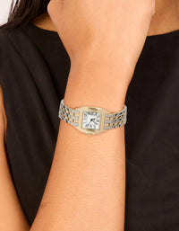 Mixed Metals Vintage Square Small Watch - link has visual effect only