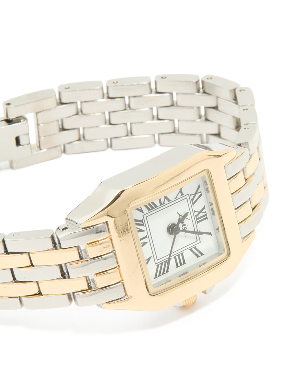 Mixed Metals Vintage Square Small Watch