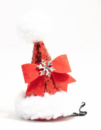 Santa Hat Hair Clip - link has visual effect only