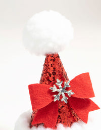 Santa Hat Hair Clip - link has visual effect only