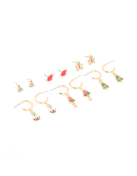 Gold Pudding & Bell Earrings 6-Pack - link has visual effect only