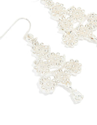 Silver Diamante Snowflake Drop Earrings - link has visual effect only