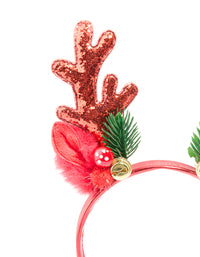 Glitter Woodland Reindeer Headband - link has visual effect only