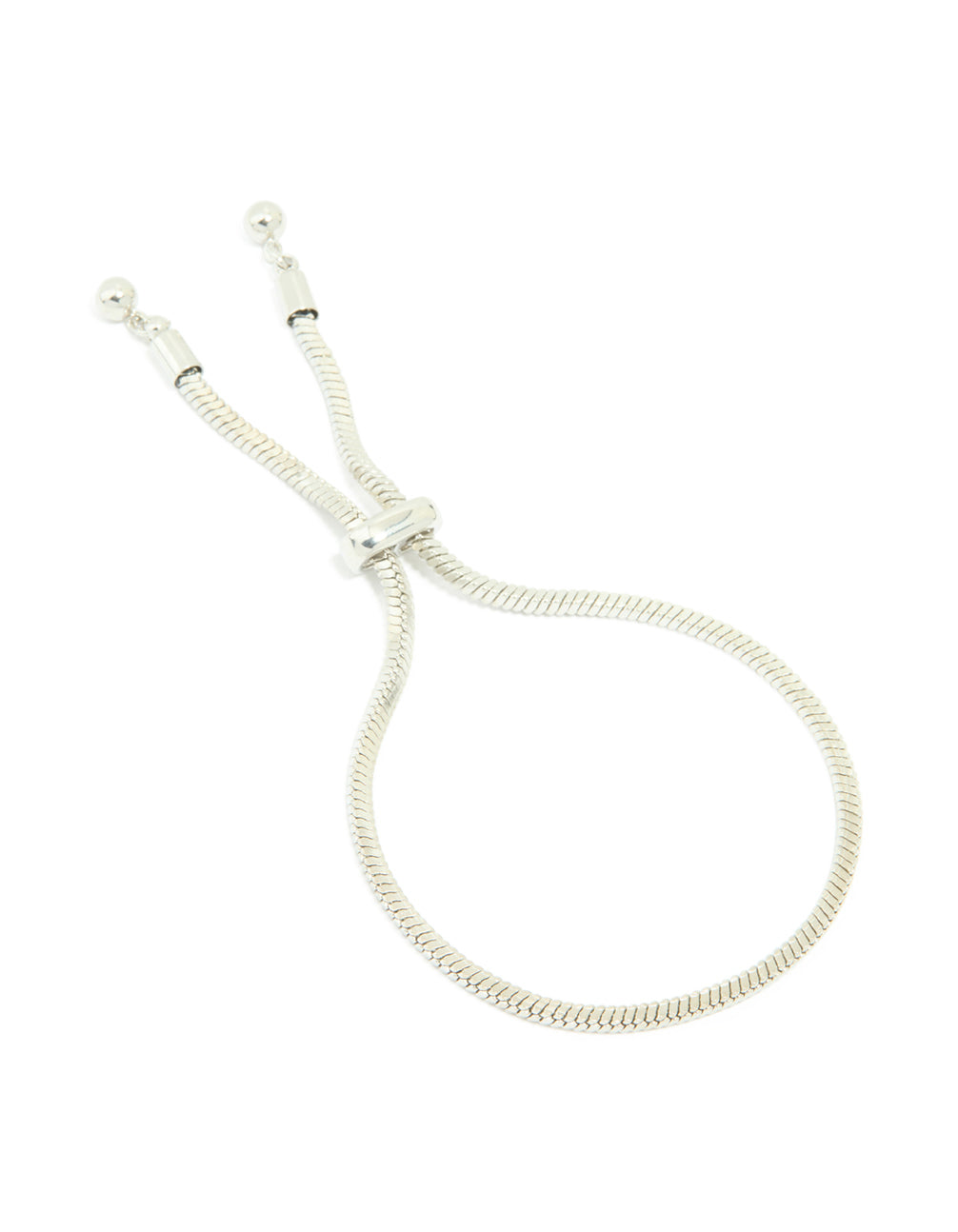 Silver Snake Zipper Toggle Bracelet
