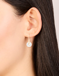 Gold Plated Cubic Zirconia Round Interlocking Hook Earrings - link has visual effect only