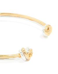 Mixed Metal Double Knotted Wrist Cuff - link has visual effect only