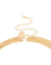 Gold Statement Circle Pendant Necklace - link has visual effect only