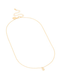 Gold Plated Brass Cubic Zirconia Letter S Necklace - link has visual effect only