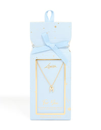 Gold Plated Brass Cubic Zirconia Letter M Necklace - link has visual effect only