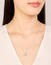 Kids Gold Cubic Zirconia Letter K Necklace - link has visual effect only