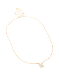 Kids Gold Cubic Zirconia Letter K Necklace - link has visual effect only