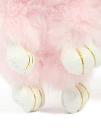 Kids Pink Fabric Bunny Key Chain - link has visual effect only