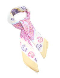 Multicoloured Paisley Square Fabric Scarf - link has visual effect only