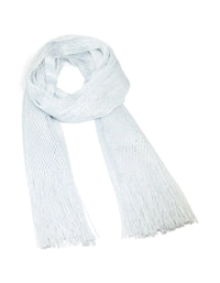 Silver Fabric Draped Scarf - link has visual effect only