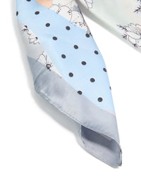 Blue Mixed Spot & Flower Fabric Scarf - link has visual effect only