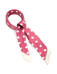 Red & White Polka Dot Print Fabric Scarf - link has visual effect only