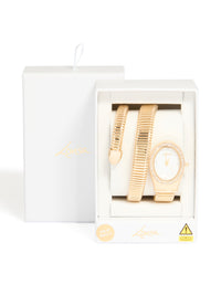 Gold Double Stretch Watch Cuff - link has visual effect only