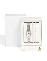 Silver Vintage Watch & Bracelet Pack - link has visual effect only