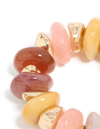 Multicoloured Acrylic Beaded Statement Stretch Bracelet - link has visual effect only