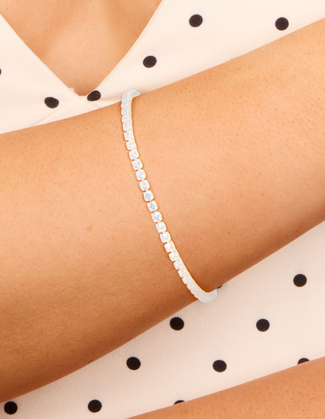 Silver Plated Cubic Zirconia Toggle Bracelet