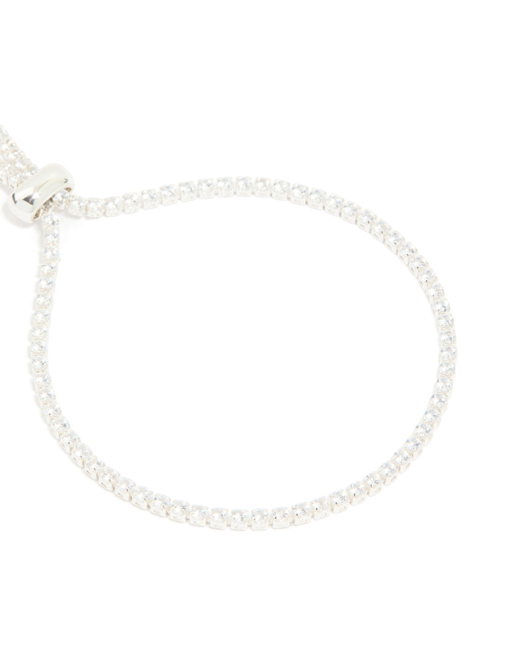 Silver Plated Cubic Zirconia Toggle Bracelet