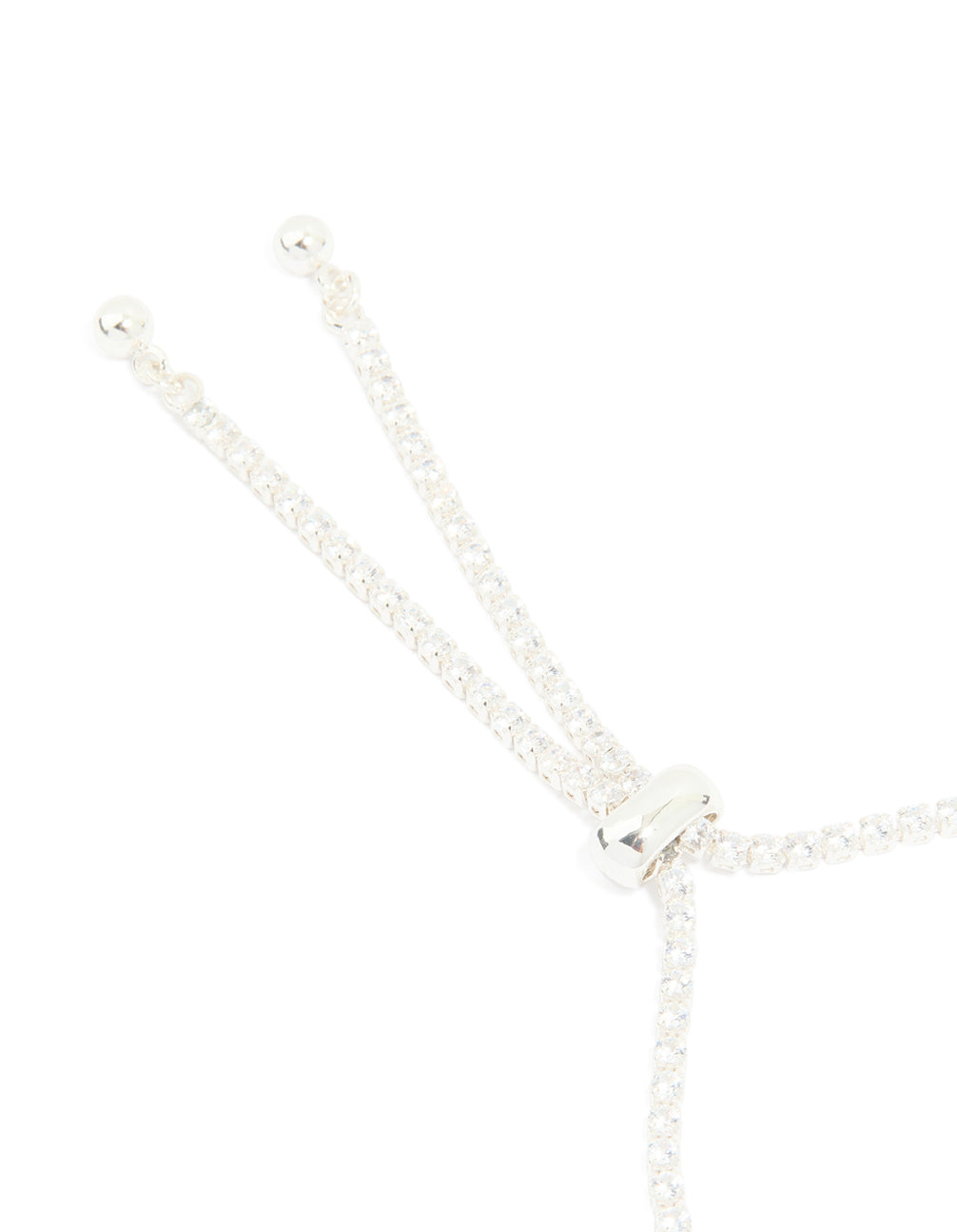 Silver Plated Cubic Zirconia Toggle Bracelet