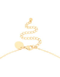 Waterproof Gold Plated Stainless Steel Large Bubble Letter I Necklace - link has visual effect only