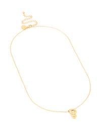 Waterproof Gold Plated Stainless Steel Large Bubble Letter P Necklace - link has visual effect only