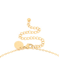 Waterproof Gold Plated Stainless Steel Large Bubble Letter P Necklace - link has visual effect only