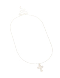 Silver Gothic Cross Pendant Necklace - link has visual effect only
