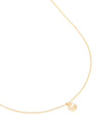 Gold Plated Brass Cubic Zirconia Letter G Necklace - link has visual effect only