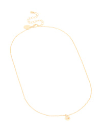 Gold Plated Brass Cubic Zirconia Letter G Necklace - link has visual effect only