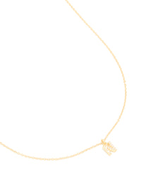Gold Plated Cubic Zirconia Letter N Necklace - link has visual effect only