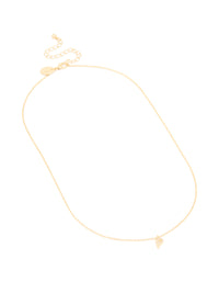 Gold Plated Cubic Zirconia Letter P Necklace - link has visual effect only