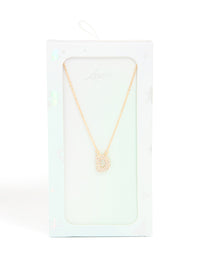 Kids Gold Cubic Zirconia Letter D Necklace - link has visual effect only