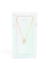 Kids Gold Cubic Zirconia Letter F Necklace - link has visual effect only