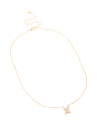 Kids Gold Cubic Zirconia Letter X Necklace - link has visual effect only