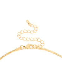Waterproof Gold Plated Stainless Steel Snake Short Necklace - link has visual effect only
