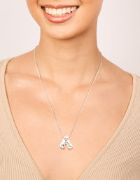 Waterproof Stainless Steel Large Bubble Letter A Necklace - link has visual effect only