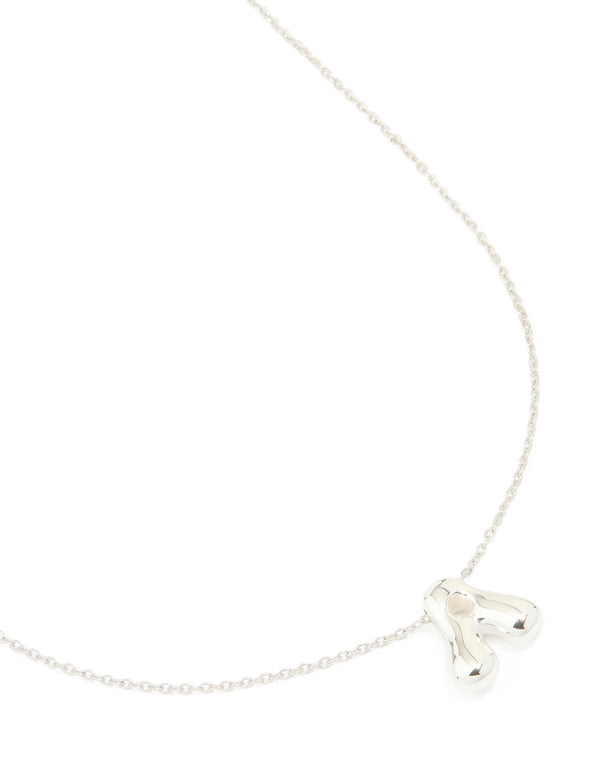 Waterproof Stainless Steel Large Bubble Letter A Necklace