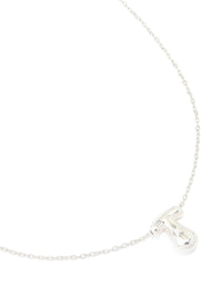 Waterproof Stainless Steel Large Bubble Letter T Necklace - link has visual effect only