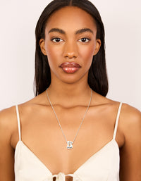 Waterproof Stainless Steel Large Bubble Letter B Necklace - link has visual effect only