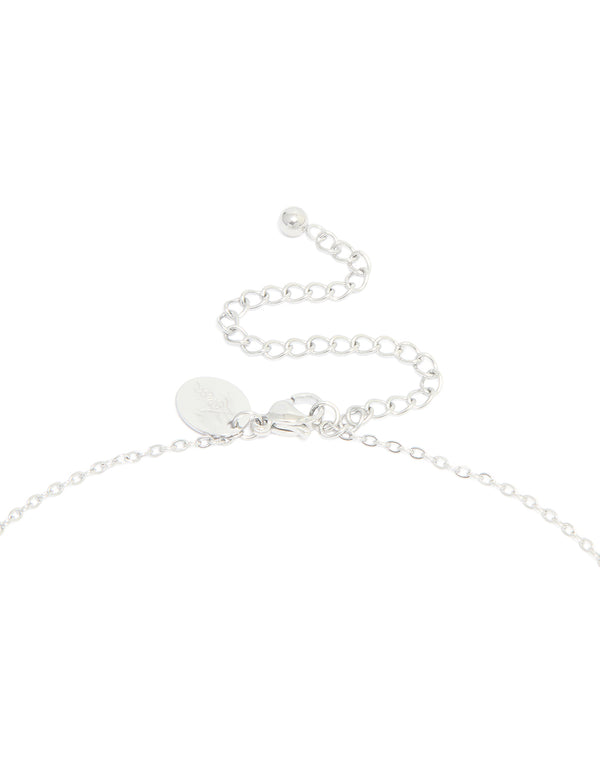 Waterproof Stainless Steel Large Bubble Letter B Necklace
