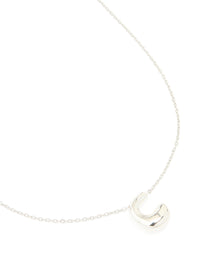 Waterproof Stainless Steel Large Bubble Letter C Necklace - link has visual effect only