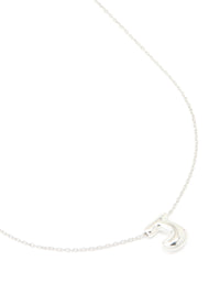 Waterproof Stainless Steel Large Bubble Letter J Necklace - link has visual effect only