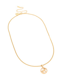 Waterproof Gold Plated Stainless Steel Aries Circle Zodiac Sign Necklace - link has visual effect only