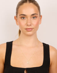 Waterproof Gold Plated Stainless Steel Cubic Zirconia Leo Zodiac Sign Necklace - link has visual effect only